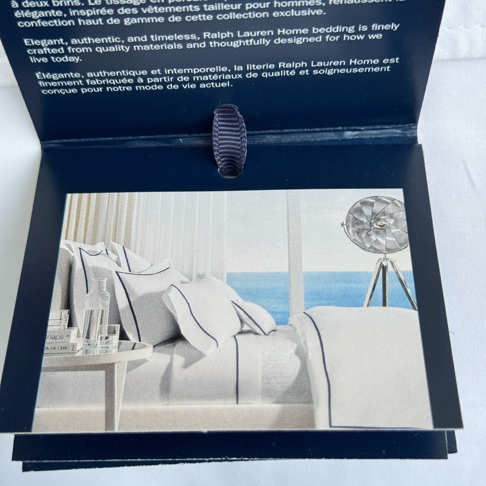 Ralph Lauren Palmer Percale King Flat Sheet Organic Cotton 464TC White NWT - Picture 4 of 8